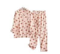 ZBJZUIMEI Pyjama Coton Flanelle Pantalon De Féminin pour Femmes Ensembles Pyjamas Lambe À La Nuit-23-l