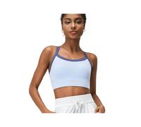 ZBJZUIMEI Soutien Gorge de Sport Femme Femmes Sports De Soutien-Gorge Rembourré Élastique Respirant sans Fil À Haut Impact-Bleu-s