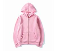 ZBJZUIMEI Sweat-Shirt à Capuche Fashion Casual Black Gris Blue Zipper Sweat Hip Hop Street Wear Sweatshirts Skateboard Men Femme Pullover Masculin-Rose-s