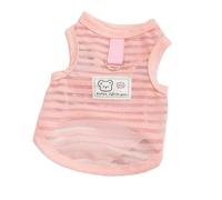 ZBJZUIMEI Vetement Chien Maille Respirante Pet Dog Vest Summer Wear Thin Cool T - Shirt Chihuahua Bear Costume Cat Girl Puppy Shirt-Couleur Rose-la Société XS