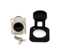 ZBLZGP Adaptateur de type panneau RJ45 - Module de type D - Catégorie 6 - Réseau CAT6 Gigabit - Câble réseau RJ45 droit pour transmission de signal multimédia (D-CAT6, argent)