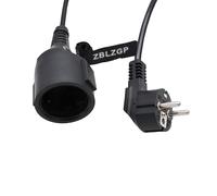 ZBLZGP Câble Adaptateur IEC 320 C14 mâle vers Prise européenne Schuko Femelle pour Cordon d'alimentation UPS PDU (CEE 7/7 mâle-CEE 7/7 Femelle, enroulé)