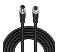 ZBLZGP Câble connecteur M8 à 4 broches 8 mm - Fil d'aviation - Coupleur circulaire industriel étanche mâle vers femelle - Pour module bus de terrain, réseau d'appareil - 5 m