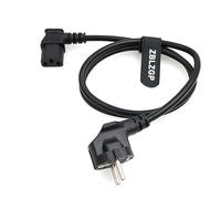 ZBLZGP Câble d'alimentation européen 2 broches vers CEE 7/7 vers angle gauche C13 - Câble d'extension de 3,28 m - Câble d'alimentation européen pour moniteur d'ordinateur - Pour projecteurs montés au