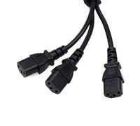 ZBLZGP Câble d'alimentation IEC 320 C14 mâle vers 3XC13 Femelle, C14 vers 3 x C13 UPS/PDU Type Y, 250 V/10 A (C14-3xC13 30CM)
