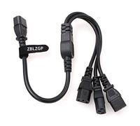 ZBLZGP Câble d'alimentation IEC 320 C14 mâle vers 4XC13 Femelle, C14 vers 4 x C13 UPS/PDU Type Y, 250 V/10 A (C14-3xC13 60cm)