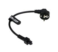 ZBLZGP Câble d'alimentation UE 3 broches AC IEC C5 3 broches - Pour ordinateur portable Dell - Moniteur LG TV - Ordinateur portable - Clover - Coude Schuko CEE7/7 vers C5