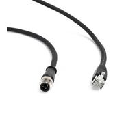 ZBLZGP Câble Ethernet M12 4 broches D-Code de qualité assurée, ignifuge, respectueux de l'environnement, 5 m pour une utilisation en intérieur et en extérieur