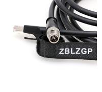 ZBLZGP Câble Ethernet M12 X-Code 8 broches vers RJ45 pour caméras industrielles Cognex, câble réseau blindé très flexible étanche (2 m)