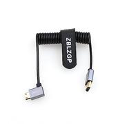 ZBLZGP Câble HDMI 8K HDMI 2.1 pour Xbox Serries X PS5 PS4 PS4 Chromebook 60 Hz Câble répartiteur HDMI numérique (Mini HDMI, coude à gauche, enroulé)