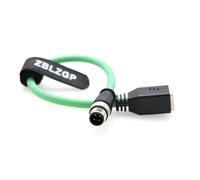 ZBLZGP Câble M12 4 broches vers RJ45 Connecteur de câble M12 A-Code vers RJ45 femelle High Flex Cat6 blindé Câble réseau câblé industriel Gigabit Extension de ligne réseau (mâle vers femelle, 30 cm)