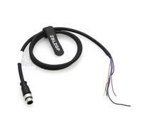 ZBLZGP Câble M12 6 broches A-codé mâle femelle pour capteur d'actionneur industriel (mâle droit, codage A 6 broches, 20 m)