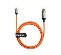 ZBLZGP Câble USB C vers HDMI mâle, cordon vidéo 4K 60 Hz Ultra HD, transfert de données haute vitesse, 1,8 m, compatible avec Canon EOS R5, Sony A7S III, moniteur Atomos Ninja V