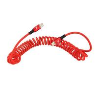 ZBLZGP Câble USB C vers USB C en nylon tressé, 60 W 100 W, charge rapide pour iPhone 16, MacBook Pro, iPad Pro/Air, Samsung S24 Series (100 W, rouge tressé, spiralé, 40 cm)