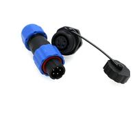 ZBLZGP Connecteur de câble d'alimentation SD13 5 broches étanche IP68 LED électrique mâle femelle connecteur de câble 5 A 18 AWG