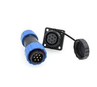 ZBLZGP Connecteur de câble SD20 pour cloison d'aviation étanche IP68 circulaire droite carrée à bride de montage sur panneau 7 broches pour extérieur