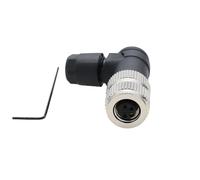 ZBLZGP Connecteur de capteur M8 Connecteur femelle mâle étanche (angle droit femelle, 1 paquet de 4 broches)