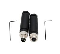 ZBLZGP Connecteur de capteur M8 étanche mâle femelle - Connecteur électrique à vis filetée (mâle à femelle, 1 lot de 4 broches)