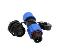 ZBLZGP Connecteur étanche à 2 broches SD13 pour l'aviation - Prise mâle - Prise femelle - Étanche à la poussière - LED - Montage sur panneau - Connecteur de câble d'alimentation électrique