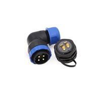 ZBLZGP Coude SD28 Connecteur 4pin 28mm Panneau Montage IP68 Etanche Connecteur rond pour l'industrie aéronautique Machines Automation Câble d'alimentation