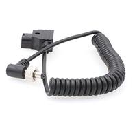 ZBLZGP D-Tap Câble d'alimentation à angle droit DC 5,5 x 2,1 mm pour appareils vidéo Pix-E Pix-E5 Pix-E5H Pix-E7 Moniteur Hollyland Mars 400s (verrouillage à angle droit 2,1 DC spiralé)
