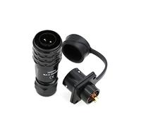 ZBLZGP Fiche M12 étanche IP67 - Fiche push pull - Fiche de panneau en Weipolyuréthane - Adaptateur électrique industriel mâle femelle SA12 - Fiche de câble aviation (2 broches 13 A 250 V)