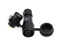 ZBLZGP Fiche M12 étanche IP67 - Fiche push-pull - Fiche panneau Weipu - Adaptateur électrique industriel mâle femelle SA12 - Fiche de câble aviation (7 broches 5 A 125 V)