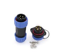 ZBLZGP HE21 5 broches IP68 étanche connecteur femelle Aviation Circular Industrial pour l'éclairage Indoor Outdoor à visser