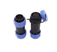 ZBLZGP HE21 Connecteur rond à 6 pôles avec filetage étanche IP68 pour l'aéronautique, avec fiche et douille pour câbles en ligne