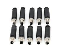 ZBLZGP Lot de 10 connecteurs de capteur M8 étanches mâles et femelles - Connecteur électrique à vis filetée (mâle, 10 pièces)