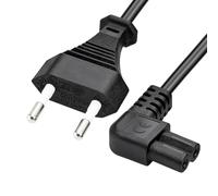 ZBLZGP Lot de 2 câbles d'alimentation Euro AC 250 V - 2 broches C7 femelle - Câble d'alimentation VDE CEE 7/16 vers C7 EU - Câble d'alimentation pour batterie d'appareil photo (CEE7/16 jusqu'à coudé