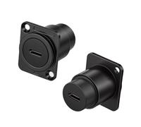 ZBLZGP Lot de 2 connecteurs femelles vers femelles - Connecteur de module fixe de type D - Adaptateur de transmission de données d'extension de type C pour réseau industriel audio et vidéo