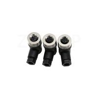 ZBLZGP Lot de 3 connecteurs de capteur M12 étanches - Connecteur à vis - Connecteur électrique (angle droit femelle, 4 broches)