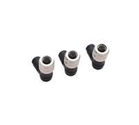 ZBLZGP Lot de 3 connecteurs M8 à angle droit femelle à 3 broches pour capteur A Code femelle circulaire étanche pour signal de vélo électronique