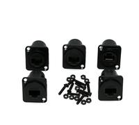 ZBLZGP Lot de 5 adaptateurs RJ45 de type D, module de type D, câble réseau CAT6 Gigabit droit RJ45 pour transmission de signal multimédia (D-CAT6, noir)