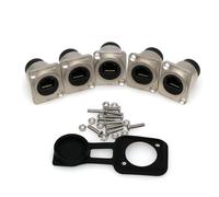 ZBLZGP Lot de 5 adaptateurs RJ45 de type D, module de type D, câble réseau CAT6 Gigabit droit RJ45 pour transmission de signal multimédia (D-CAT6, argenté)