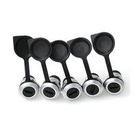 ZBLZGP Lot de 5 connecteurs HDMI ronds encastrables pour transfert de données - Double pass-through - Connecteur droit sans soudure - Module HDMI pour boîtier audio vidéo - Argenté
