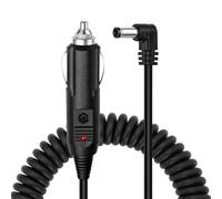 ZBLZGP Prise allume-cigare de voiture DC 5,5 x 2,5 mm mâle câble à ressort de charge Cordon d'alimentation pour radio bidirectionnelle Baofeng Talkie Walkie UV-5R 5RE Plus UV5 angle droit 2,5 DC)