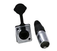 ZBLZGP RJ45 Panel Mount Network Ethernet Signal Mâle IP65 Étanche Coupleur RJ45 Panneau Femelle CAT5 CAT6 (Mâle + Femelle, Noir)