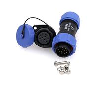 ZBLZGP SP21 Connecteur 12 broches circulaire aéronautique étanche IP68 Châssis Panneau Courant nominal 5A Plastique Extérieur Cuivre Plaqué Or Fil 18AWG