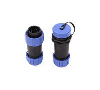 ZBLZGP SP21 Lot de 2 connecteurs d'alimentation étanches à 8 broches pour cloison aéronautique mâle femelle Montage sur panneau 21 mm Connecteur électrique industriel