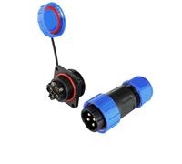 ZBLZGP TY24 Connecteur aéronautique étanche à 4 broches 32 A 10 AWG, montage sur panneau de cloison à sertir sans soudure, prise mâle femelle, déconnexion rapide anti-poussière