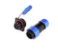 ZBLZGP TY24 Connecteur aéronautique étanche à 9 broches, sans soudure, vis à sertir, prise mâle femelle avec capuchon étanche, déconnexion rapide