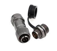 ZBLZGP Weipu Raccord fileté en métal IP67 Fiche de câble étanche 12 mm Panneau Mount Aviation Female Fiche ST12 (4 broches 5 A 200 V)