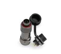 ZBLZGP Weipu Raccord fileté en métal IP67 Fiche de câble étanche 12 mm Panneau Mount Aviation Female Fiche ST12 (5 broches 5 A 180 V)