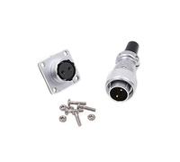 ZBLZGP WEIPU WS16 Connecteur circulaire en métal mâle à montage sur panneau étanche Connecteur de câble électrique aéronautique pour alimentation électrique (prise mâle et prise femelle, 10 broches)