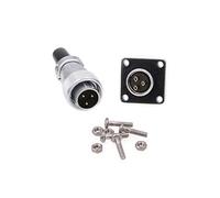 ZBLZGP WEIPU WS16 Connecteur circulaire en métal mâle à montage sur panneau étanche Connecteur de câble électrique aéronautique pour alimentation électrique (prise mâle et prise femelle, 3 broches)