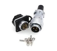 ZBLZGP WEIPU WS20 3 broches 25 A étanche IP67 Connecteur aéronautique Montage sur panneau Alimentation électrique Fil métallique AC DC Connecteur d'alimentation industriel