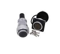 ZBLZGP WEIPU WS28 Aviation Wire Panel Câble d'alimentation Châssis Métal Fiche Mâle Femelle Fiche Femelle Outdoor Auto Electrique Industriel Signal Fiche (TQ+Z 1 femelle & 1 mâle, 24 pôles)