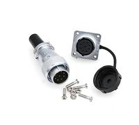 ZBLZGP WS20 Connecteur WEIPU étanche IP67 Aviation Prise M20 Carré Montage sur panneau électrique Connecteur de fil métallique pour signal industriel LED AC DC Équipement (9 broches 5 A)